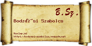 Bodzási Szabolcs névjegykártya